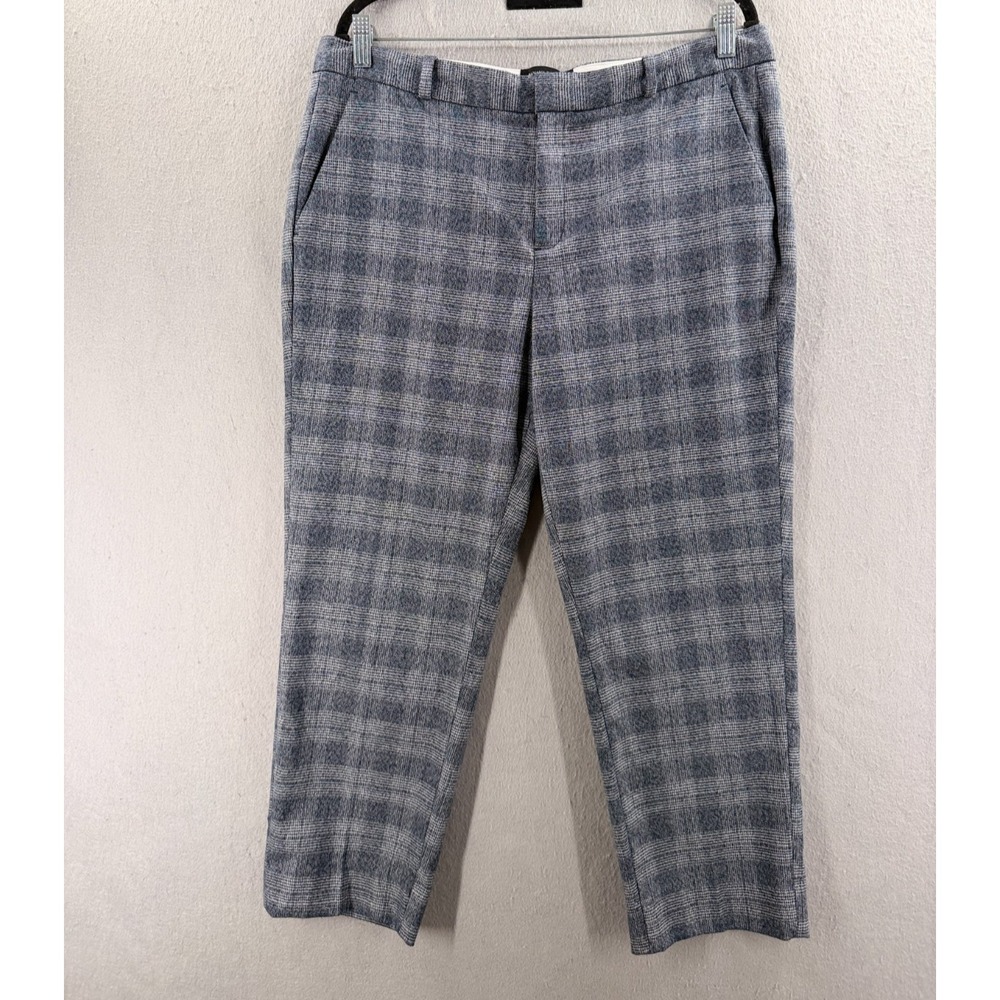 Banana Republic Avery Pants Womens 14P Blue White Ankle Office Career Coastal